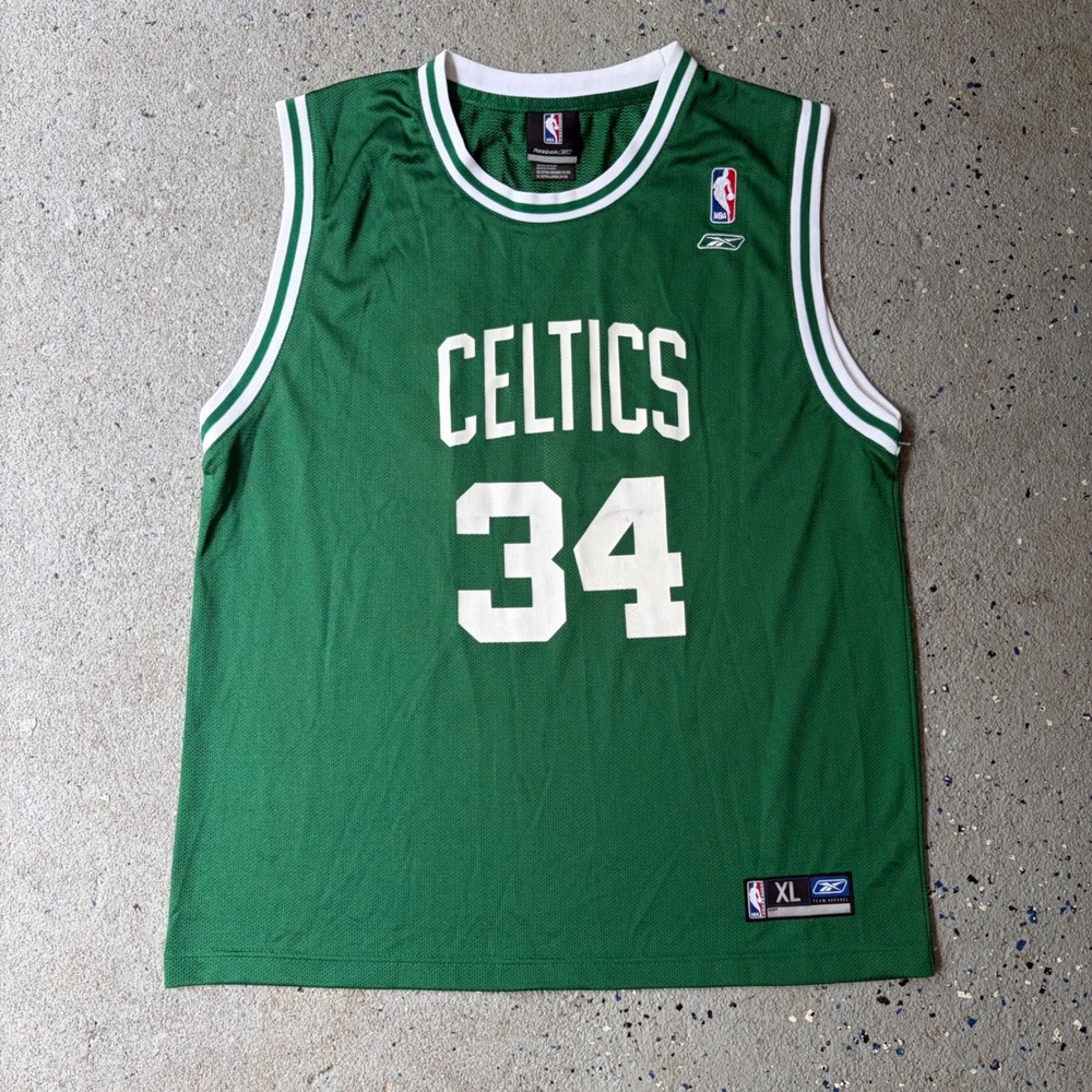 Y2K Reebok NBA Boston Celtics Paul Pierce 34 Jersey Green XL